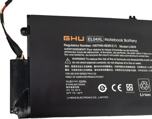 GHU New Battery EL04XL EL04 Compatible with HP Envy TouchSmart 4 Series Fit 681879-1C1 681879-171 681879-541 681949-001 HSTNN-IB3R HSTNN-UB3R TPN-C102 14.8V 3400 mAh 52 WH in Kuwait