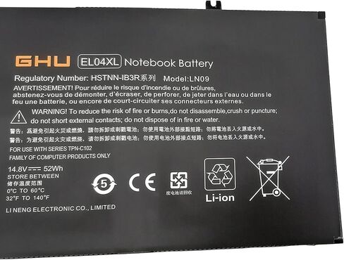 GHU New Battery EL04XL EL04 Compatible with HP Envy TouchSmart 4 Series Fit 681879-1C1 681879-171 681879-541 681949-001 HSTNN-IB3R HSTNN-UB3R TPN-C102 14.8V 3400 mAh 52 WH in Kuwait