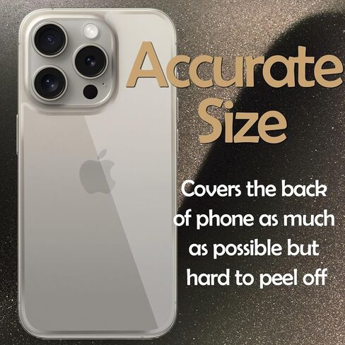 for iPhone 15 Pro Max Back Glass Protector and Camera Lens Protector[2+2Pack], iPhone 15 Pro Max Back Screen Protector Rear Tempered Glass for 15 Pro Max (6.7 inch) in Saudi Arabia
