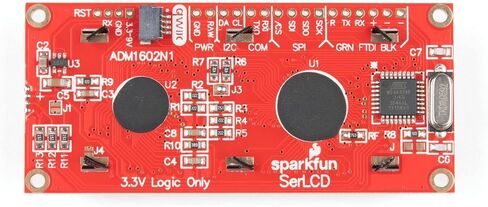 SparkFun 16x2 SerLCD - RGB Text (Qwiic) - Red/Green/Blue text on black display 3.3v logic and power in Saudi Arabia