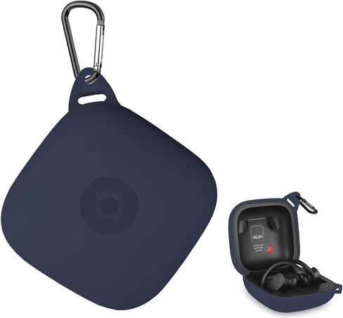 Anti Lost Carrying Protective Silicone Replacement Case for Beats Powerbeats Pro 2019 Full Body Protection Shockproof Powerbeats Charging Case Skin and Cover with Carabiner Black in Saudi Arabia