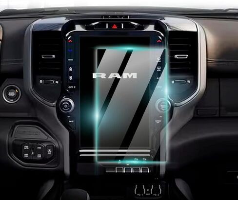 IPG ProActive for Ram 2019-2024 Trucks 1500 2500 3500 TRX Rebel Big Horn Laramie Limited Uconnect 12 Inch Navigation Display 9H Hardness Screen Protector Glass Touch Responsive High Clarity for Ram in Saudi Arabia
