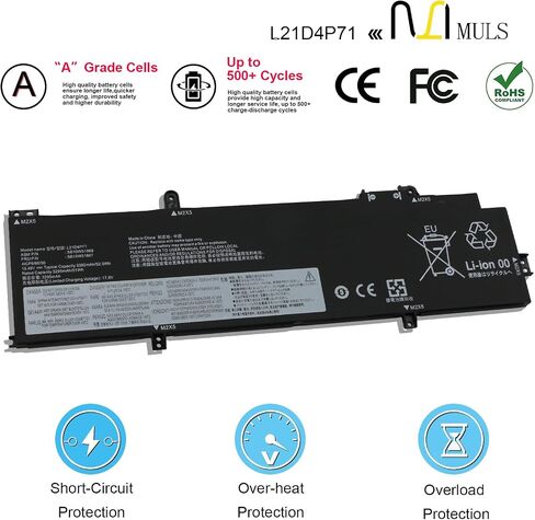 استبدال بطارية الكمبيوتر المحمول L21M4P72 52.5Wh لجهاز Lenovo ThinkPad T14 P14s Gen 3 ThinkPad T14 P14s Gen 4 Series SB10W51966 5B10W51865 L21L4P71 L21M4P71 L21C4P71 L21D4P71 L21M3P71 L21L3P71 3392 مللي أمبير في الساعة 4- خلية in Saudi Arabia