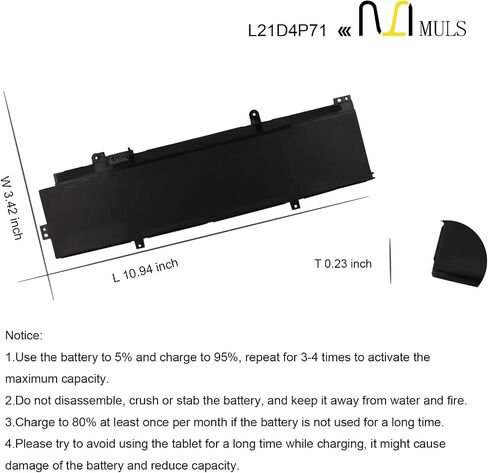 استبدال بطارية الكمبيوتر المحمول L21M4P72 52.5Wh لجهاز Lenovo ThinkPad T14 P14s Gen 3 ThinkPad T14 P14s Gen 4 Series SB10W51966 5B10W51865 L21L4P71 L21M4P71 L21C4P71 L21D4P71 L21M3P71 L21L3P71 3392 مللي أمبير في الساعة 4- خلية in Saudi Arabia