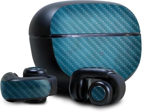 غلاف من ألياف الكربون متوافق مع سماعات الأذن Bose Ultra Open - خطوط زرقاء - غطاء لاصق واقٍ من الفينيل 3M ممتاز - سهل الاستخدام | صُنع في الولايات المتحدة الأمريكية بواسطة MightySkins in Saudi Arabia