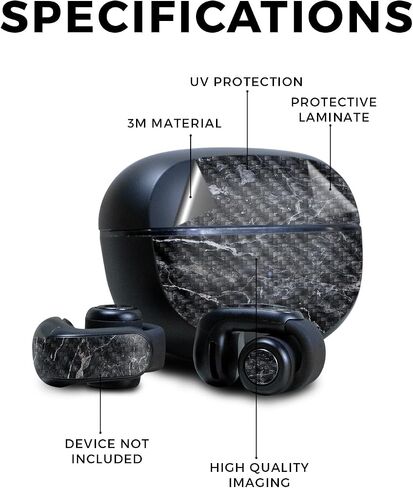 غلاف من ألياف الكربون متوافق مع سماعات الأذن Bose Ultra Open - خطوط زرقاء - غطاء لاصق واقٍ من الفينيل 3M ممتاز - سهل الاستخدام | صُنع في الولايات المتحدة الأمريكية بواسطة MightySkins in Saudi Arabia