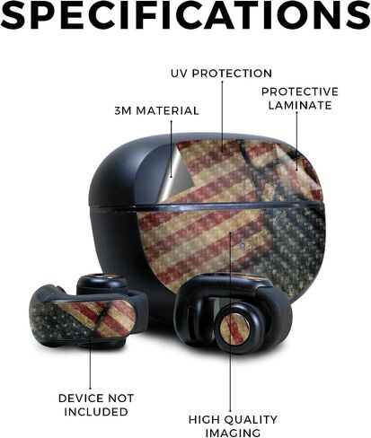 غلاف من ألياف الكربون متوافق مع سماعات الأذن Bose Ultra Open - خطوط زرقاء - غطاء لاصق واقٍ من الفينيل 3M ممتاز - سهل الاستخدام | صُنع في الولايات المتحدة الأمريكية بواسطة MightySkins in Saudi Arabia