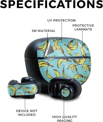Carbon Fiber Skin Compatible with Bose Ultra Open Earbuds - Bananas - Premium 3M Vinyl Protective Wrap Decal Cover - Easy to Apply | Crafted in The USA by MightySkins in Kuwait