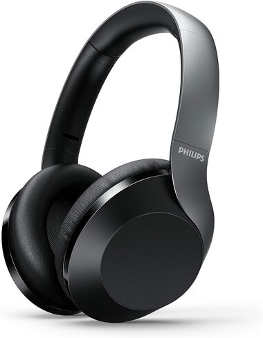 Philips Audio Performance TAPH805BK Bluetooth 5.0 Active Noise Cancelling Over-Ear Headphones with Google Assistant (Black) in Saudi Arabia