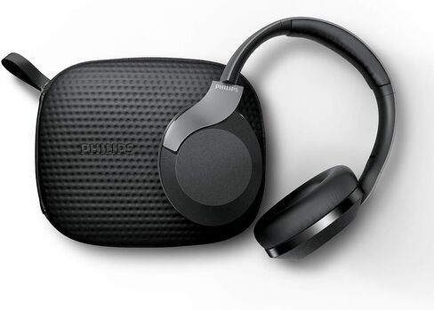 Philips Audio Performance TAPH805BK Bluetooth 5.0 Active Noise Cancelling Over-Ear Headphones with Google Assistant (Black) in Saudi Arabia