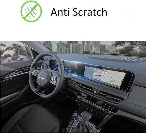 Wonderfulhz Screen Protector Compatible with 2024 Kia Seltos,Seltos Dual 10.25 Inch Touch Screen,Anti Glare Scratch,Shock-Resistant,Premium Tempered Glass in Saudi Arabia