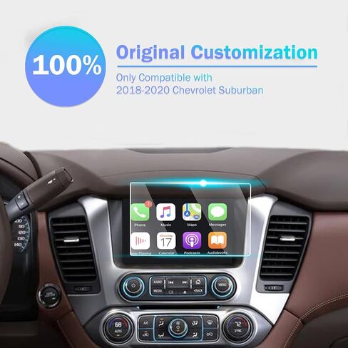 for 2018-2020 Chevrolet Suburban 8 Inch Tempered Glass Screen Protector 9H Hardness Anti-Fingerprint Anti-Scratch and Anti-Glare Accessories LCD Touchscreen in Saudi Arabia