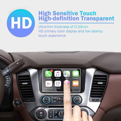 for 2018-2020 Chevrolet Suburban 8 Inch Tempered Glass Screen Protector 9H Hardness Anti-Fingerprint Anti-Scratch and Anti-Glare Accessories LCD Touchscreen in Saudi Arabia