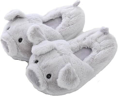 Millffy Funny Womens Warm Animal Slippers Funny Slippers Furry Pink Pig Slippers House Shoes in Saudi Arabia
