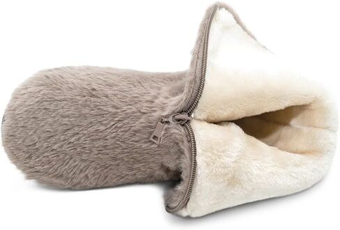 Women's Winter Bootie Slippers Ankle Boots Slippers Warm House Shoes Indoor Fur Lining in Saudi Arabia