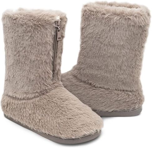 Women's Winter Bootie Slippers Ankle Boots Slippers Warm House Shoes Indoor Fur Lining in Saudi Arabia