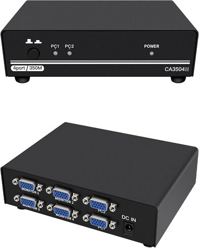 VGA Video Switcher Splitter 2 in 4 Out 2 in 2 Out ثنائي الاتجاه قابل للتحويل HD Video Sharer 350Mhz مضيف الكمبيوتر الخارجي 4 منافذ VGA TV Monitor جهاز عرض محدد صندوق التبديل 1080P in Kuwait