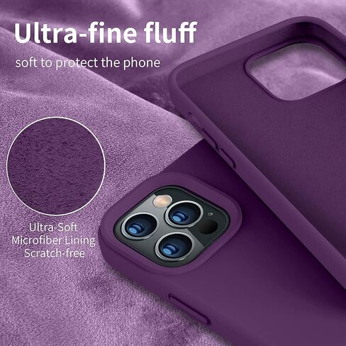 Vooii متوافق مع حافظة iPhone 14 Pro Max، حافظة سيليكون سائلة نحيفة مطورة، [بطانة ناعمة من الألياف الدقيقة المضادة للخدش] حافظة هاتف iPhone 14 Pro Max مغطاة بالكامل بمطاط جل ناعم 6.7 بوصة - وردي فاقع in Kuwait