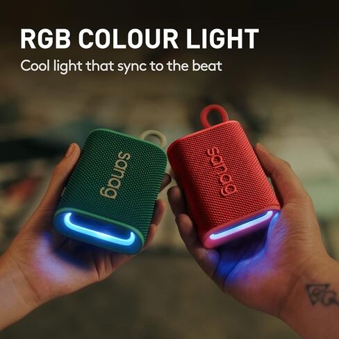 مكبرات صوت بلوتوث ساناج، مكبر صوت صغير محمول M13S Pro مع ضوء RGB، مكبر صوت لاسلكي مقاوم للماء IPX7 مع بلوتوث 5.3، جهير واضح ومكبر صوت كبير 360 درجة للاستخدام الخارجي والداخلي in Saudi Arabia