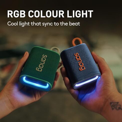 مكبرات صوت بلوتوث ساناج، مكبر صوت صغير محمول M13S Pro مع ضوء RGB، مكبر صوت لاسلكي مقاوم للماء IPX7 مع بلوتوث 5.3، جهير واضح ومكبر صوت كبير 360 درجة للاستخدام الخارجي والداخلي in Kuwait