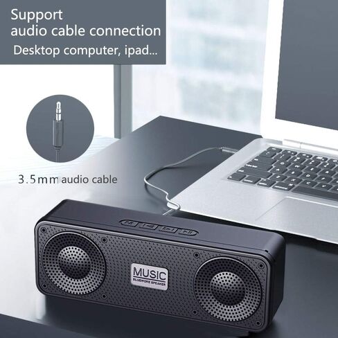2Pack Bluetooth Speaker,3D Hi-Fi Bass Portable Wireless Bluetooth Speaker 5.0 with 12H Playtime,TWS Wireless Stereo Pairing,Microphone,Sound,Outdoors,FM Radio,Built-in Mic,TF,Aux,Travel Bass in Saudi Arabia