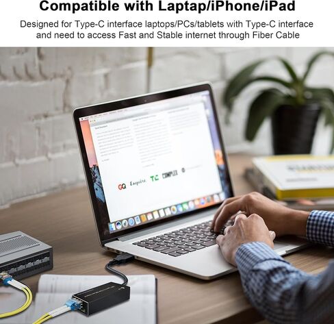 بطاقة واجهة شبكة صغيرة USB 3.0 إلى SFP Gigabit Ethernet محول، محول شبكة ألياف بصرية متوافق مع Windows/macOS/Linux، معدل نقل عالي الأداء، مزدوج كامل/نصف (LNK-TCF1000) in Kuwait
