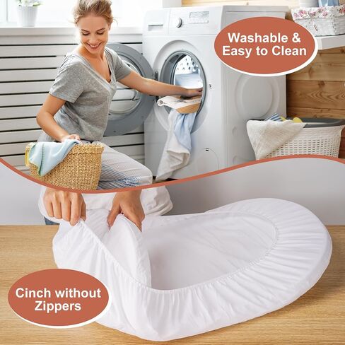 Baby Changing Basket, Moses Basket, Foam Basket Pad, 2 Washable Waterproof Pad Covers, Matching Diaper Caddy, Cloth Tote Bag for Traveling, Portable Changing Pad in Saudi Arabia