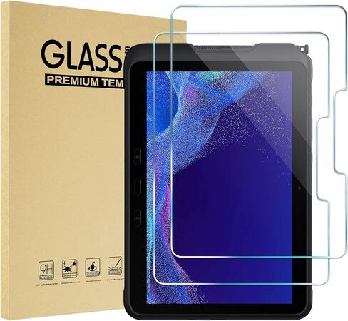 واقي شاشة ProCase مكون من قطعتين لجهاز Samsung Galaxy Tab Active4 Pro 10.1 بوصة 2022/Tab Active Pro 10.1 بوصة 2019، واقي غشاء من الزجاج المقوى لجهاز Galaxy Tabablet T630/T638/T540/T547 مقاس 10.1 بوصة in Saudi Arabia