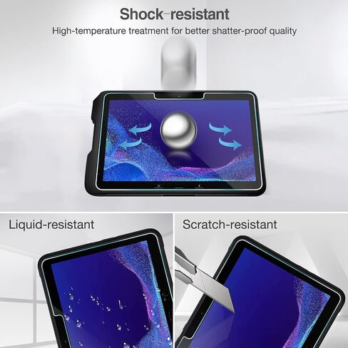 واقي شاشة ProCase مكون من قطعتين لجهاز Samsung Galaxy Tab Active4 Pro 10.1 بوصة 2022/Tab Active Pro 10.1 بوصة 2019، واقي غشاء من الزجاج المقوى لجهاز Galaxy Tabablet T630/T638/T540/T547 مقاس 10.1 بوصة in Saudi Arabia