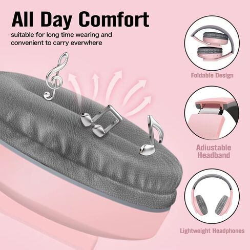 Bluetooth Headphones Over Ear with Microphone,Foldable Wireless and Wired Stereo Headset Micro SD/TF,FM,Soft Earmuffs &Light Weight for Prolonged Wearing (Black) in Saudi Arabia
