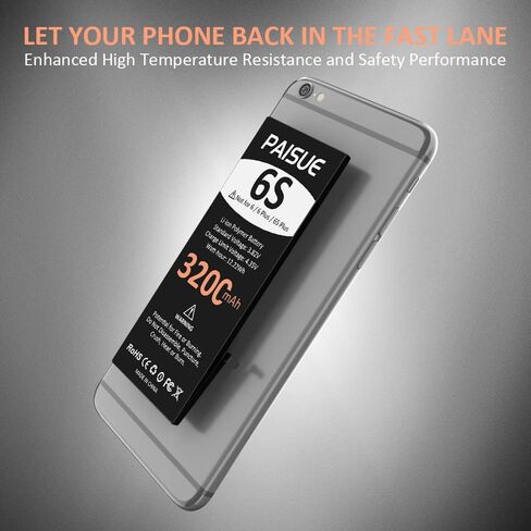 LCLEBM [3200mAh] Battery for iPhone 6S, 2023 New Upgraded Ultra High Capacity 0 Cycle Battery Replacement for iPhone 6S Model A1633, A1688, A1700 with Complete Professional Repair Tool Kit in Kuwait