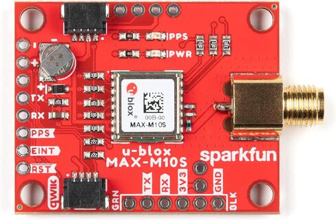 جهاز استقبال SparkFun GNSS - وحدة MAX-M10S 3.3 فولت VCC وI/O أبعاد اللوحة القابلة للتكوين: 1.74 بوصة × 1.20 بوصة in Saudi Arabia