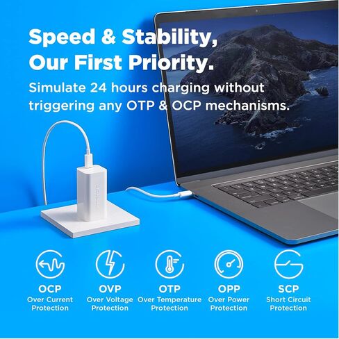 شاحن حائط Innergie 60C-60 Watt PD 3.0 USB-C، شحن سريع 60W PD 3.0 محول طاقة محمول للكمبيوتر المحمول (إصدار قابل للطي)، متوافق مع Switch/iPhone 15/MacBook Pro/Air/iPad/Windows PC (Delta Electronics) in Kuwait