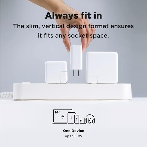 Innergie 60C-60 Watt PD 3.0 USB-C Wall Charger,Fast Charge 60W PD 3.0 Portable Laptop Power Adapter(Foldable Ver),Compatible with Switch/iPhone 15/MacBook Pro/Air/iPad/Windows PC(Delta Electronics) in Saudi Arabia