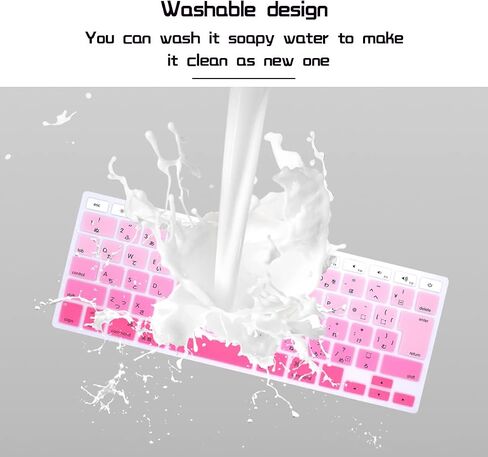 HRH Japanese Silicone Keyboard Cover Skin for MacBook Air 13,for MacBook Pro 13/15/17 (with or w/Out Retina Display, 2015 or Older Version),for iMac Older JP Japan Version Keyboard Protector-Black in Saudi Arabia