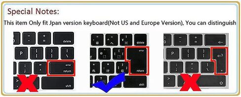 HRH Japanese Silicone Keyboard Cover Skin for MacBook Air 13,for MacBook Pro 13/15/17 (with or w/Out Retina Display, 2015 or Older Version),for iMac Older JP Japan Version Keyboard Protector-Black in Saudi Arabia