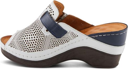 Spring Step MOMELLE Women's Perforated Leather Wedge Slide Sandals - Chic Style, Comfortable Elegance in Saudi Arabia