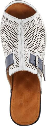 Spring Step MOMELLE Women's Perforated Leather Wedge Slide Sandals - Chic Style, Comfortable Elegance in Saudi Arabia