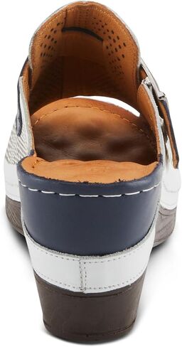 Spring Step MOMELLE Women's Perforated Leather Wedge Slide Sandals - Chic Style, Comfortable Elegance in Saudi Arabia