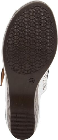 Spring Step MOMELLE Women's Perforated Leather Wedge Slide Sandals - Chic Style, Comfortable Elegance in Saudi Arabia