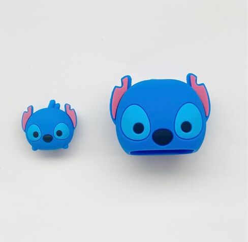 غطاء حماية شاحن ثلاثي الأبعاد لهاتف أبل آيفون 11-14 | غطاء USB-C Power Lightning من السيليكون الكرتوني Kawaii مع واقي كابل مجموعة من 4 قطع (مخلب وردي) in Saudi Arabia