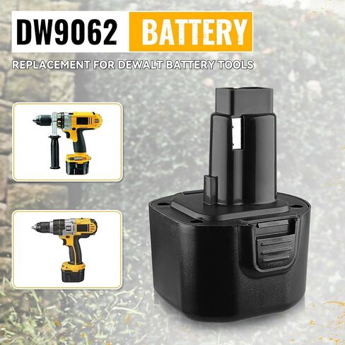 DW9062 4.8Ah 9.6V Ni-Mh Replacement for Dewalt Battery 9.6V Compatible with DW9061 DW926 DW955K DW955 DW926K-2 DW926K DW902 DW050 DE9036 DE9062 DE9061 in Saudi Arabia