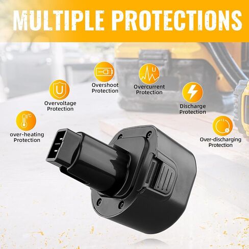 DW9062 4.8Ah 9.6V Ni-Mh Replacement for Dewalt Battery 9.6V Compatible with DW9061 DW926 DW955K DW955 DW926K-2 DW926K DW902 DW050 DE9036 DE9062 DE9061 in Saudi Arabia