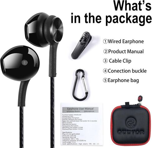 Wired Earbuds in-Ear Headphones, Earphones with Microphone, Noise Isolation Corded for 3.5mm Jack Ear Buds for iPhone/iPad/Android/Computer and Other 3.5mm Jack Devices in Saudi Arabia