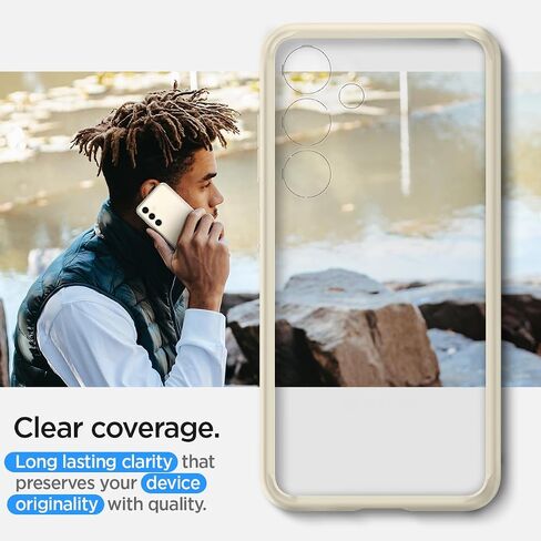 Spigen Ultra Hybrid مصمم لحافظة Galaxy S24 (2024) [مضادة للاصفرار]، [حماية من الدرجة العسكرية] - شفاف كريستالي in Saudi Arabia