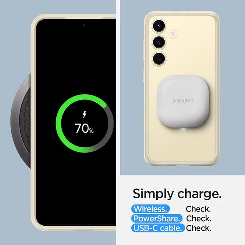 Spigen Ultra Hybrid مصمم لحافظة Galaxy S24 (2024) [مضادة للاصفرار]، [حماية من الدرجة العسكرية] - شفاف كريستالي in Saudi Arabia