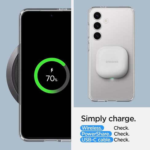 Spigen Ultra Hybrid مصمم لحافظة Galaxy S24 (2024) [مضادة للاصفرار]، [حماية من الدرجة العسكرية] - شفاف كريستالي in Saudi Arabia
