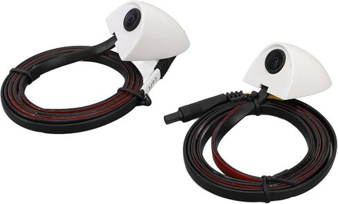 Car Blind Spot Camera, Car Blind Spot Camera Night Vision Assist Waterproof Tape Mounting Left Right Side View Camera for Car Surveillance System (Black) in Saudi Arabia