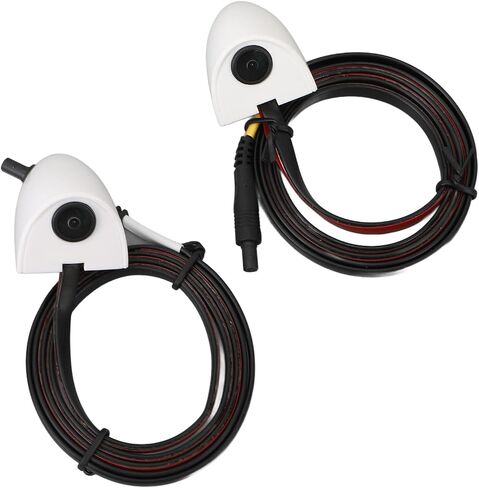 Car Blind Spot Camera, Car Blind Spot Camera Night Vision Assist Waterproof Tape Mounting Left Right Side View Camera for Car Surveillance System (Black) in Saudi Arabia