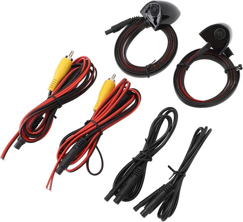 Car Blind Spot Camera, Car Blind Spot Camera Night Vision Assist Waterproof Tape Mounting Left Right Side View Camera for Car Surveillance System (Black) in Saudi Arabia